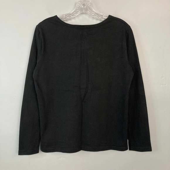 𝅺lemon Grass Studio Christmas Holiday Kitty Cat Long Sleeve T-Shirt Black Size S - Picture 12 of 12